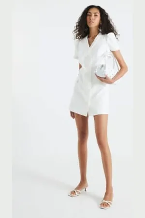 River Island Frill Linen Tailored Dress46