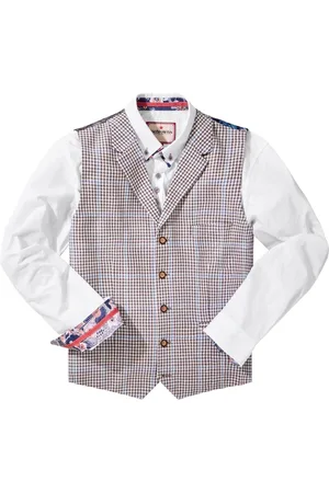 Joe Browns Linen Blend Houndstooth Waistcoat44r