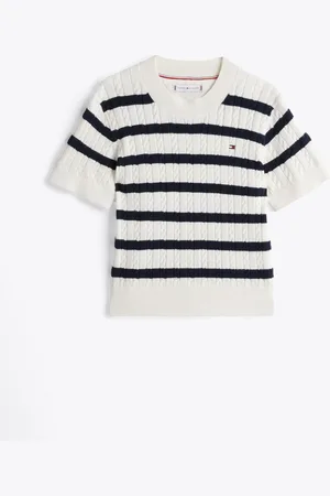 Tommy Hilfiger Stribet Mini Kabel Kortærmet Trøje7 år (122cm)