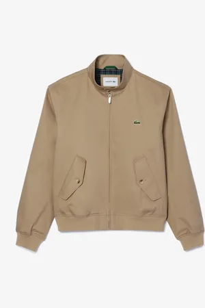 Lacoste Showerproof Cotton Twill Harrington Brown Jacketmedium