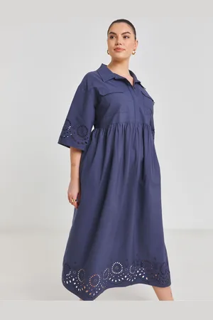 Simply Be Broderie Detail Shirt 100% Cotton Dress42