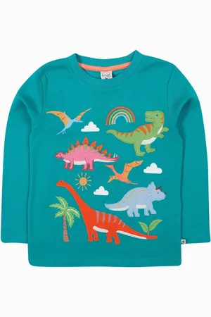 Frugi Kids Grøn Adventure Appliqué 100% Økologisk Bomuld Top Beklædning8086cm