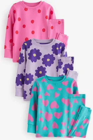 Next 3 Pakke 100% Cotton Putte Pyjamas (9mdr.-12år)9 - 10 år (134 - 140cm)