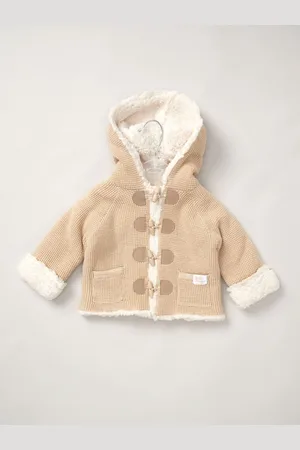 Rock-a-bye Baby Boutique 100% Cotton True Knit Cardigan with Sherpa Lining3 - 6 måneder (62 - 68cm)