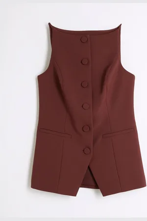 River Island Square Neck Strappy Waistcoat40