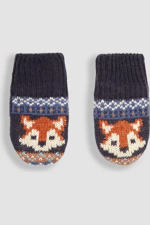 JoJo Maman Bébé Fair Isle Pattern Mittens1 - 2 år (80 - 92cm)