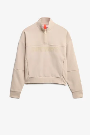 Superdry Grøn Active Tech Logo Relaxed Half Zip Sweatshirt