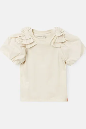 Angel & Rocket Flossie Bow Shoulder Puff Sleeve Top7 - 8 år (122 - 128cm)