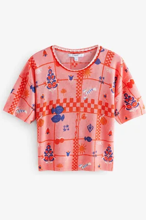 Next Short Sleeve Crew Neck T-Shirt With LinenM Reg