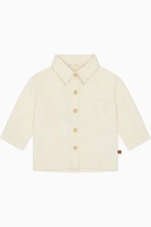 Mori Oversized Cream 100% Organic Cotton Bamboo Cord Shirt8692cm