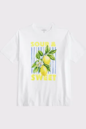Abercrombie & Fitch Oversized Fruit Graphic Short Sleeve 100% Cotton T-Shirtsmall