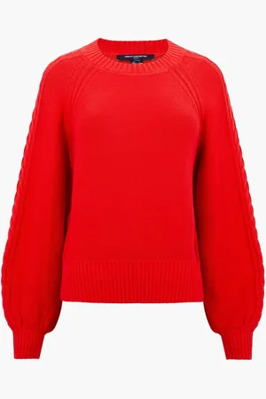 French Connection Lily Cable Sleeve Jumpermedium