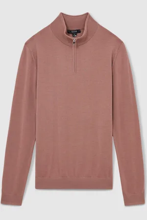 Reiss Blackhall Merino Wool Half-Zip JumperS