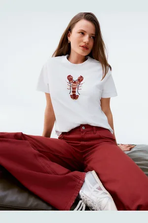 Next Short Sleeve Lobster Embelished 100% Cotton T-Shirt