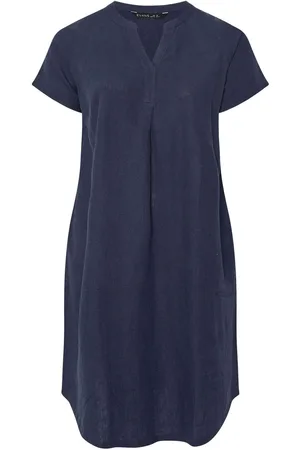 Evans Blue Linen Rich Dress