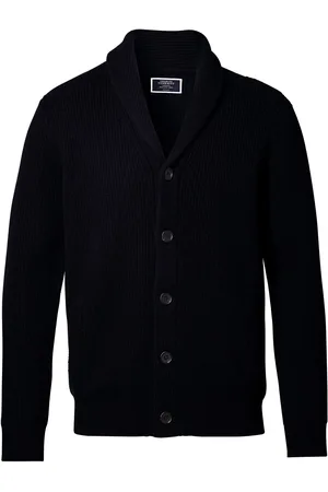 Charles Tyrwhitt Chunky Merino Slå om-hals CardiganXL