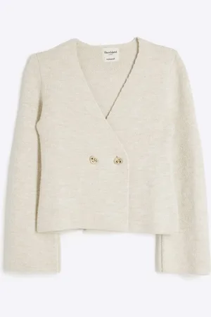 River Island Asymmetric Button CardiganL