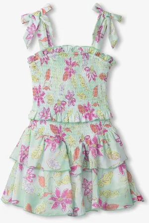 Hatley Green Distressed Floral Smocked Angel Dress128134cm