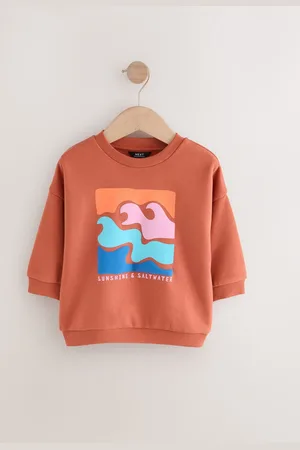 Next Rund hals bomulds Sweatshirt med tryk (3måneder-7år)104110cm