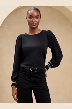 Lipsy London Langærmet Trim Cuff Detail Top40
