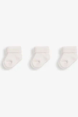 JoJo Maman Bébé 3-Pakke Baby SokkerOp til 6 måneder (50 - 68cm)