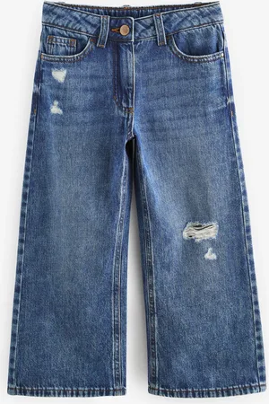 Next 100% bomulds jeans med brede ben (3-16år)7 år (122cm)