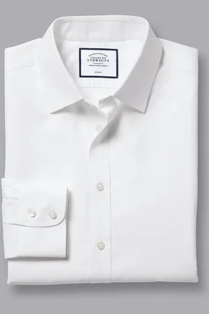 Charles Tyrwhitt Strygefri Twill Slim Fit 100% Bomuld Skjorter41cm R (UK 16 R)