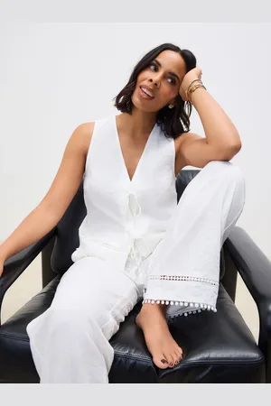 Next Tie Front Sleeveless Top52