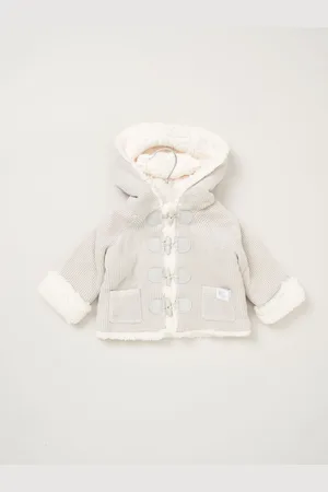 Rock-a-bye Baby Boutique 100% Cotton True Knit Cardigan with Sherpa Lining3 - 6 måneder (62 - 68cm)