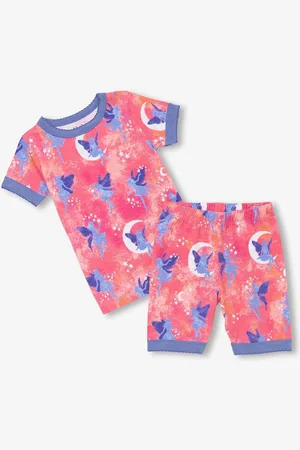 Hatley Pink Night Fairies Stretch Cotton Short Pyjamas Set110116cm