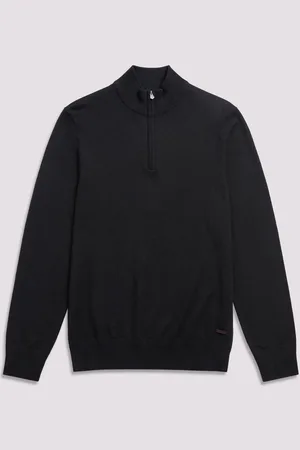 Duchamp Quarter Zip Højhalset Sort TrøjeXL