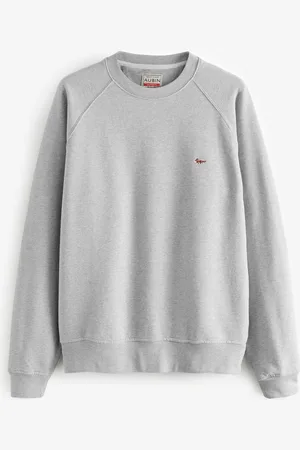 Aubin Grey Ash Crew Neck 100% Cotton Sweat TopM