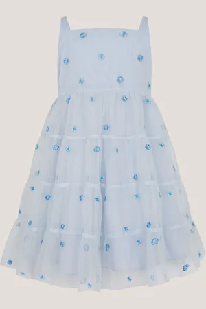 Monsoon Baby Thea Embroidered Back-Bow Tiered Dress9298cm