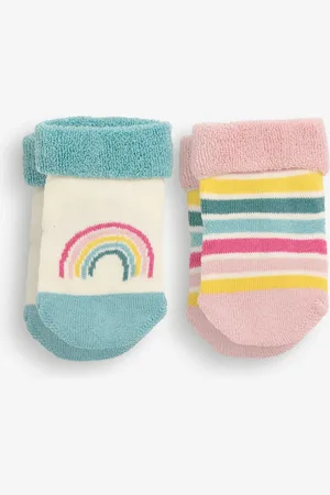 JoJo Maman Bébé 2-Pakke Baby SokkerNyfødt