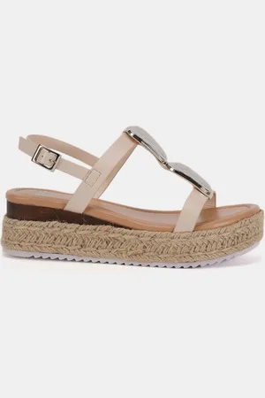 Novo SASKIA Hardware Detail Espadrille Flatform Sandalseu39