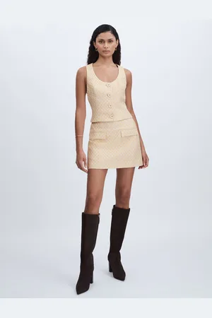 Anna Quan Chevron Weave Mini Skirt38