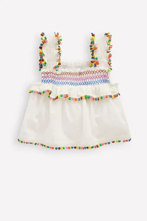 Boden 100% Cotton Smocked Woven Dress128134cm