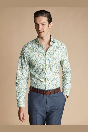Charles Tyrwhitt Slim Fit Liberty Stof Blomster Tryk 100% Bomuld SkjorterXXL
