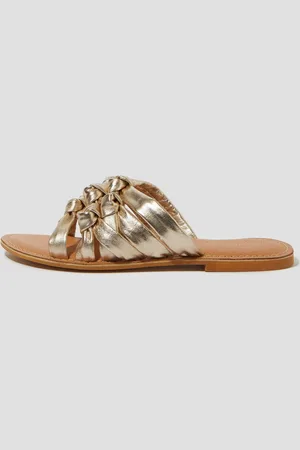 Monsoon Ali Metallic Knot Slide Sandals