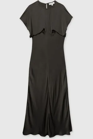 Reiss Kora Satin Short-Sleeve Midi Dress44