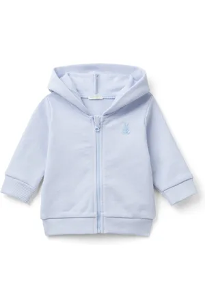 Benetton Baby Zip-Up Hooded Animal Print 100% Cotton Hoodie5662cm