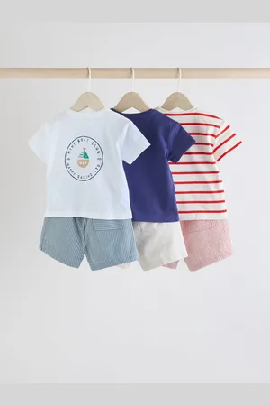 Next Baby top og shorts 3 pakkesæt6874cm