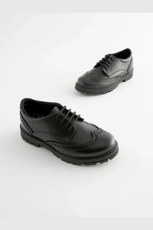 Next School Leather Chunky Lace-Up Brogues