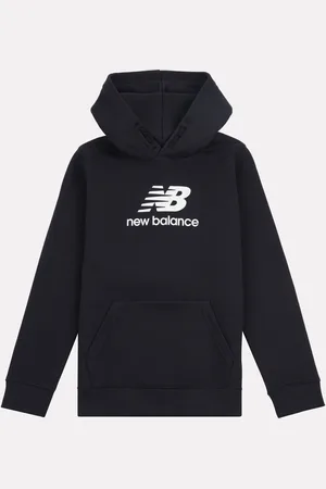 New Balance Drenge Brush Back Stacked Logo Hættetrøje8 - 9 år (128 - 134cm)