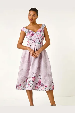 Roman Sweetheart Floral Print Midi Dress46