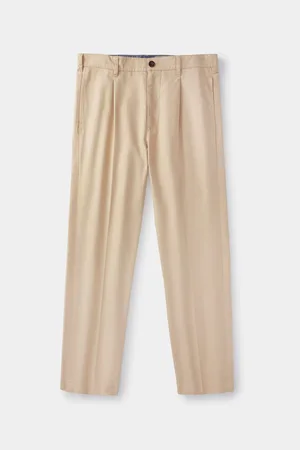 Aubin Stickney Relaxed Fit 100% Cotton Brown Trousers30r