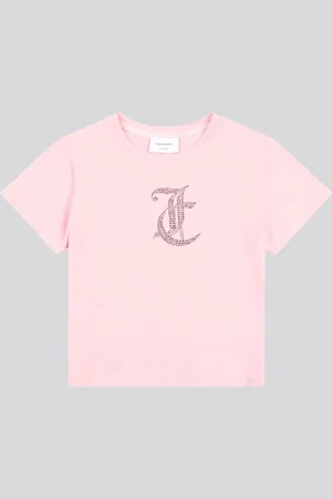 Juicy Couture Girls Tonal Diamante Fitted 100% Cotton T-Shirt10 - 11 år (140 - 146cm)