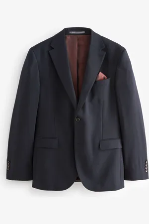 Next Slim Fit Signature Tollegno Italiensk Uld Tekstureret Jakkesæt Jakke48 Short (UK 38 S)