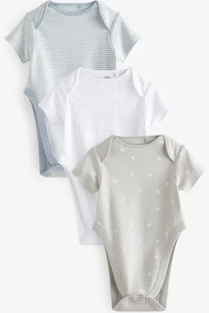 Next Baby Hip Dysplasia Short Sleeve 100% Cotton Bodysuits 3 Pack3 - 6 måneder (62 - 68cm)