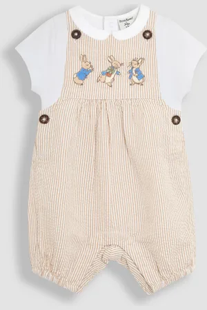 JoJo Maman Bébé 2-Piece Peter Rabbit Dungarees & Body Set8692cm